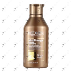 Redken All Soft Mega Shampoo 300ml PH Balanced Formula