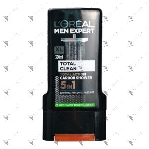 L'Oreal Men Shower Total Clean 300ml Total Action Carbon