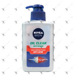 Nivea Men Oil Clear Mud Serum Foam 150ml Anti-Acne