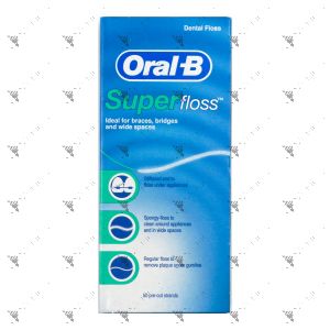 Oral-B Super Floss Pre-Cut Strands 50s