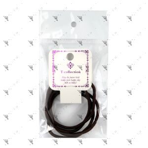 100Yen Brown Color Ring Rubber 4pcs Hairband Pack