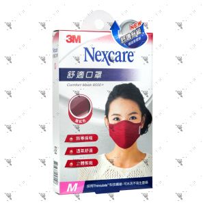 Nexcare 3m Comfort Mask Women M-Size Red 1s 8550+