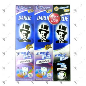 Darlie All Shiny White Toothpaste Multi-Care (140gx2+80g)