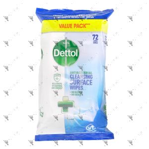 Dettol Anti Bacterial Cleansing Surface Wipes 72s