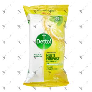Dettol Anti Bacterial Multipurpose Cleaning Wipes 105s Citrus Zest Mega Pack