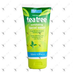 Beauty Formulas Tea Tree Exfoliating Facial Wash 150ml