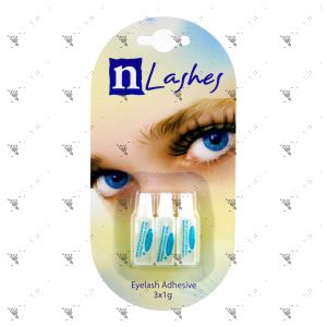 N Lashes Eyelash Adhesive Clear 3x1g Pack For Strip Lashes