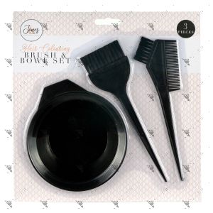 Jones & Co Hair Colouring Brush and Bowl 3pcs Set