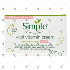 Simple Kind To Skin Vital Vitamin Day Cream 50ml SPF15