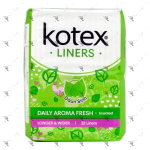 Kotex Fresh Liners Longer and Wider With Green Tea Scent 32S