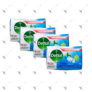 Dettol Anti-Bacterial Bar Soap (100gx4) Cool