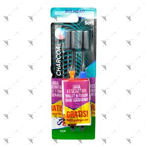 Systema Toothbrush Japanese Charcoal Big Head Soft 2s