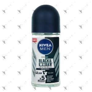 Nivea Men Roll-On Deodorant 50ml Invisible for Black & White