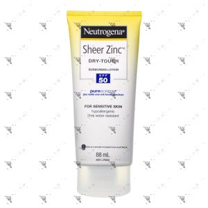 Neutrogena Sheer Zinc Dry-Touch Sunscreen Lotion SPF 50 88ml For Sensitive Skin