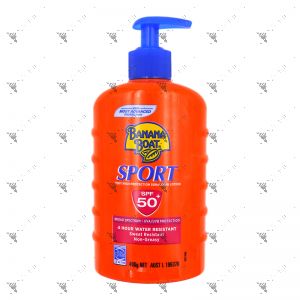 Banana Boat Sport Sunscreen Lotion SPF50+ UVA/UVB Pump 400g