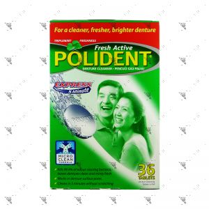 Polident Denture Cleanser  Fresh Active Express 36S