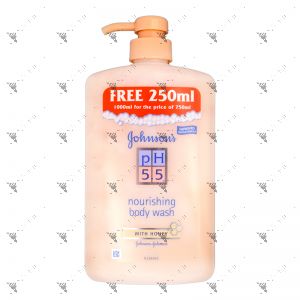 Johnson's pH Body Wash 750+250ml Honey
