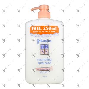 Johnson's pH Body Wash 750+250ml Almond