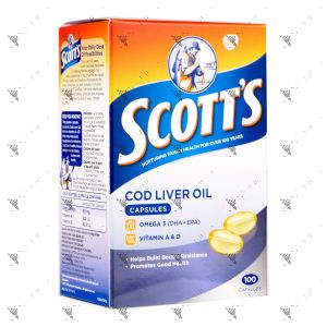 Scott's Pure Cod Liver Oil 100 Capsules