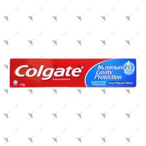 Colgate Toothpaste Maximum Cavity Protection 175g Great Regular