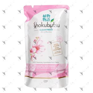 Shokubutsu Shower Cream Refill 550g Sakura Whitening