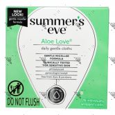 Summer's Eve Aloe Love Gentle Cloths 16s For Sensitive Skin