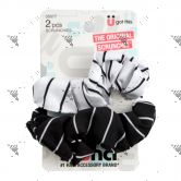 Scunci 2Pcs Scrunchies Stripes For Hair