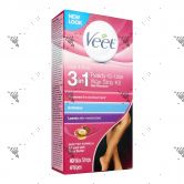 Veet Wax Strip Kit for Legs & Body 40s + 4 Wipes 