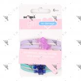 Scunci Girl Click & Lock Elastic Hair Bands 6Pcs Pack