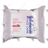 Johnson's Refreshing Facial Wipes For Normal Skin 25s 