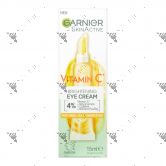 Garnier Skin Active Vitamin C Brightening Eye Cream 15ml Tired, Dull Under Eyes