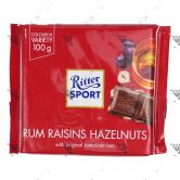 Ritter Sport Milk Chocolate with Rum Raisins Hazelnuts 100g