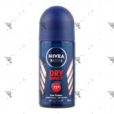 Nivea Deodorant Roll On 50ml Men Dry Impact