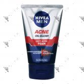 Nivea Men Acne Oil Clear Facial Foam 100g Anti-Acne