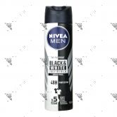 Nivea Deodorant Spray 150ml Men Invisible Black and White