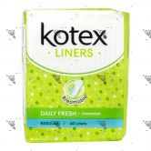 Kotex Fresh Liners Regular Unscented 40S