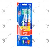 Oral-B All Rounder 123 Clean Toothbrush - Medium (2+1pc)