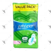 Whisper Ultra Clean Regular Flow Wings 24cm 36S Value Pack
