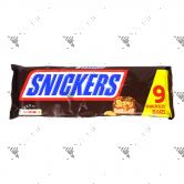 Snickers Bar Snacksize 35.5g x 9 Pack