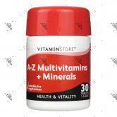 Vitaminstore A-Z Multivitamins + Minerals Tablets 30s