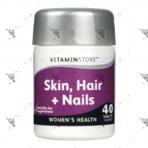 Vitaminstore Skin, Hair + Nails Tablets 40s