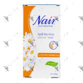 Nair Facial Wax Strips 12s