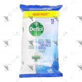 Dettol Anti Bacterial Cleansing Surface Wipes 72s