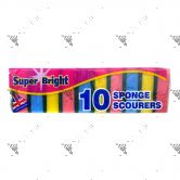 Super Bright 10pcs Sponge Scourers 1pack