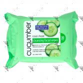 Beauty Formulas Cool Moist Cucumber Facial Wipes 30s