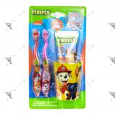 Firefly Paw Patrol Toothbrush 2s + Beaker + Toothpaste 75ml 1s Set