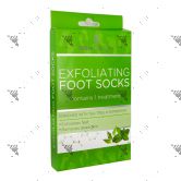 Skin Academy Exfoliating Foot Socks 1 Pair W/Tea Tree & Peppermint