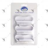 Athena Nail Brushes 3 Pack Set Assorted Colours