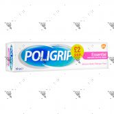 Poligrip Essential Denture Fixative Cream 40g Flavour Free