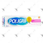 Poligrip Essential Denture Fixative Cream 40g Flavour Free